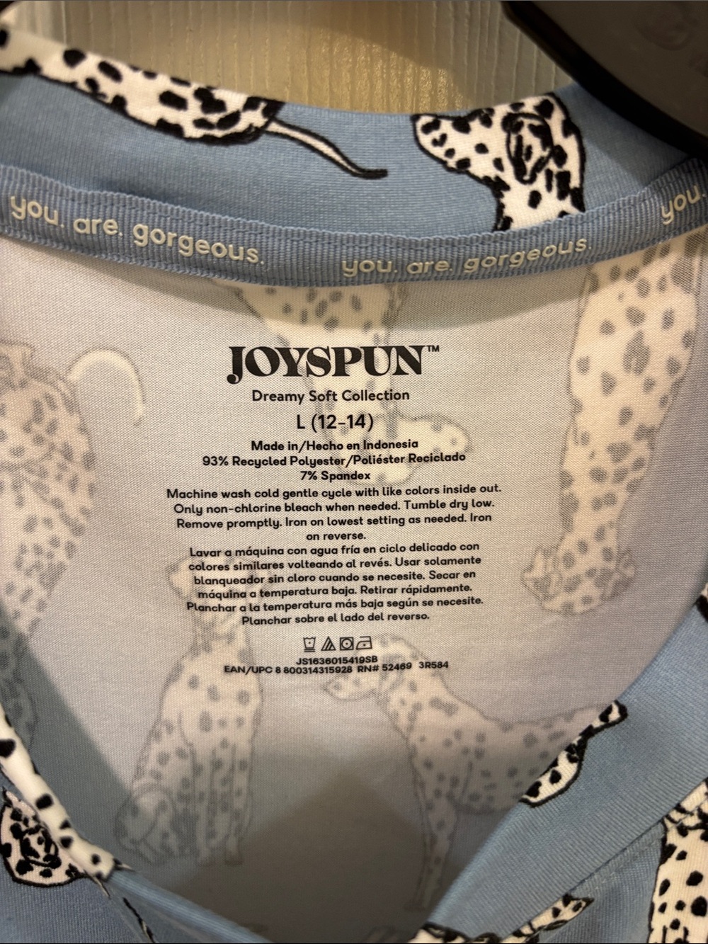 Joyspun Blue Dalmatian Print Pajama Set - Unbranded - Picture 3 of 7